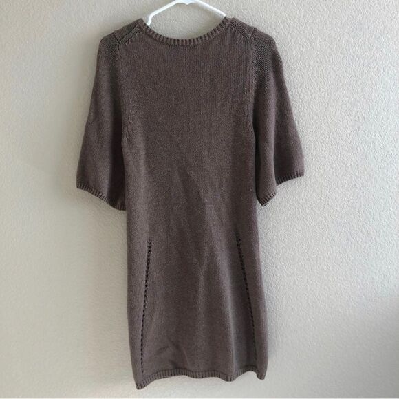 BCBG Max Azria Knit Elbow Sleeves Long Cardigan Small Brown EUC - Picture 3 of 3